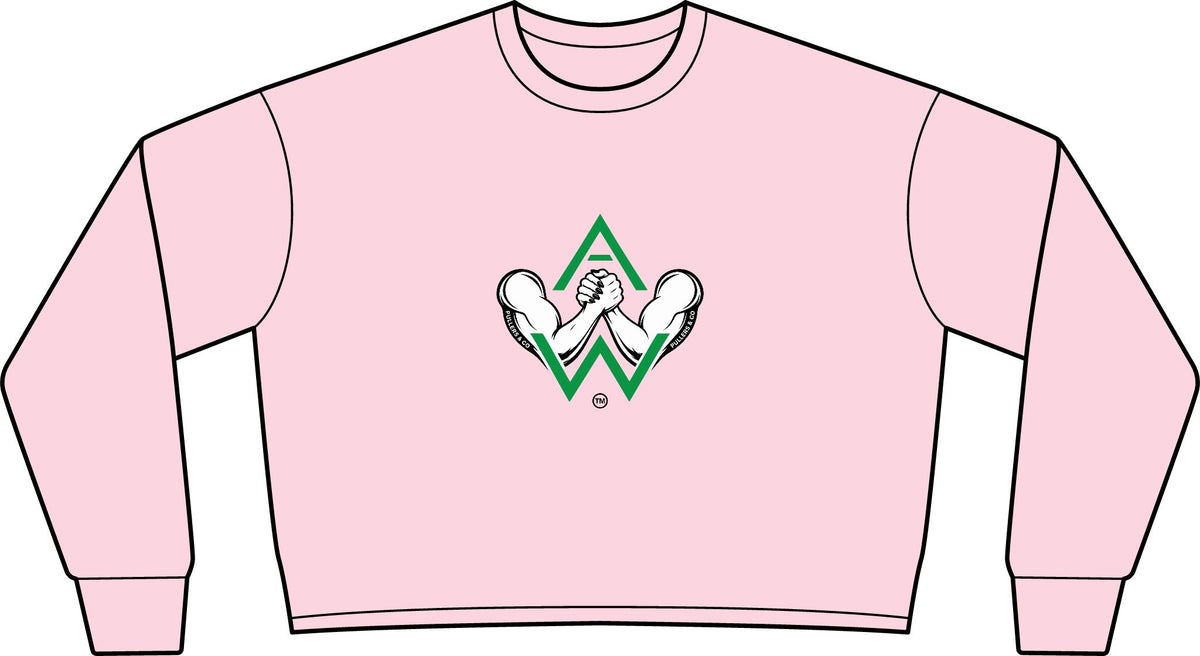 Women’s Arm-Wrestling Logo Cropped Crewneck | Pullers & Co.