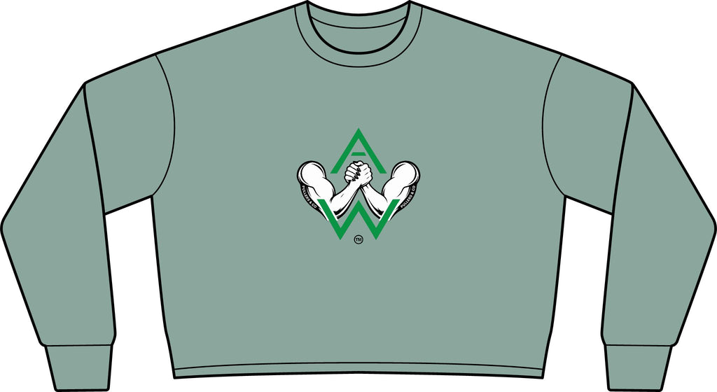 Women’s Arm-Wrestling Logo Cropped Crewneck | Pullers & Co.