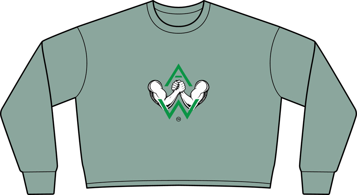 Women’s Arm-Wrestling Logo Cropped Crewneck | Pullers & Co.