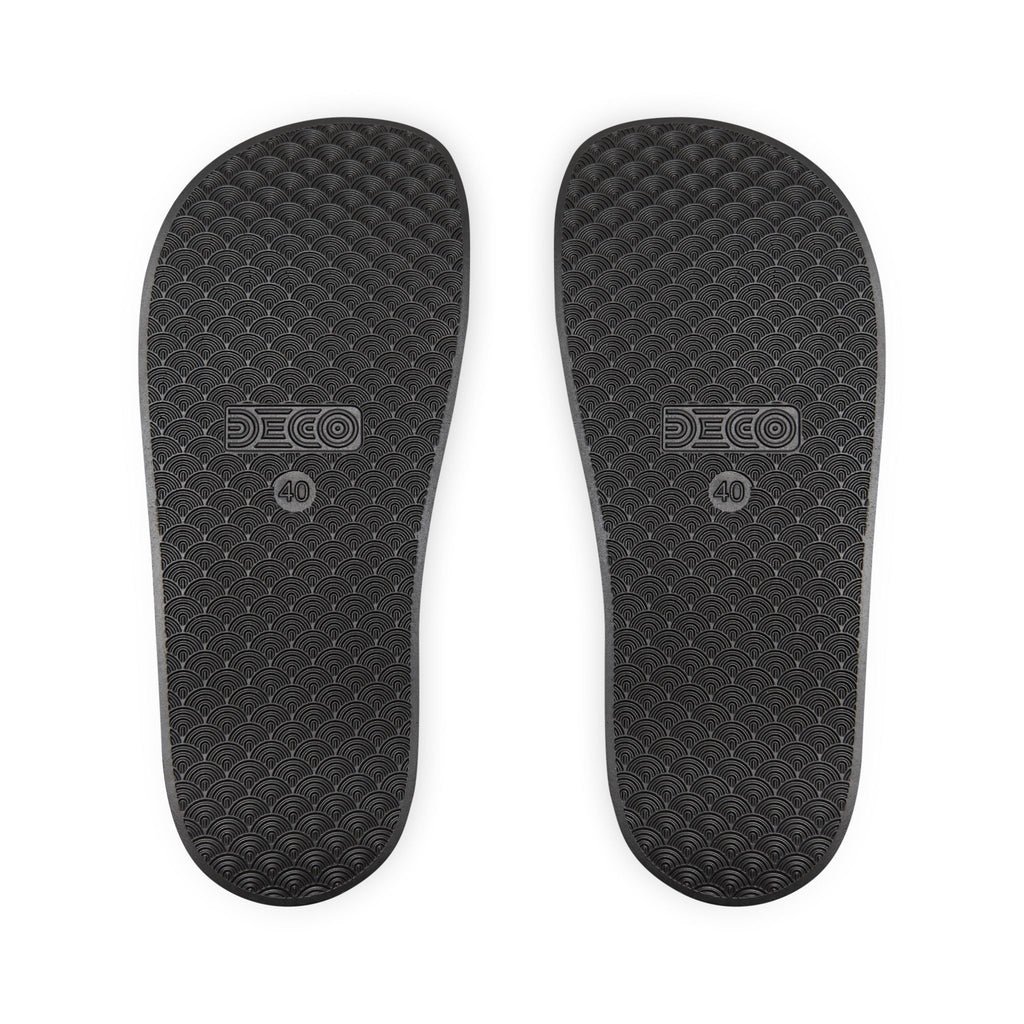 Men's Logo Slide Sandals — Pulllers & Co. Removable Strap Pool Slides