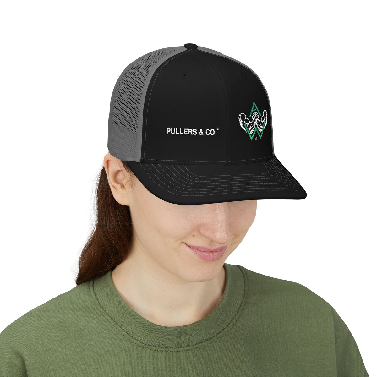 Embroidered Trucker Cap | Pullers & Co. Rope Logo Snapback