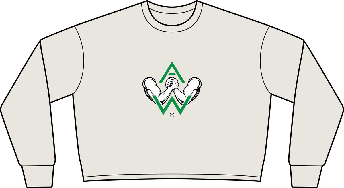 Women’s Arm-Wrestling Logo Cropped Crewneck | Pullers & Co.