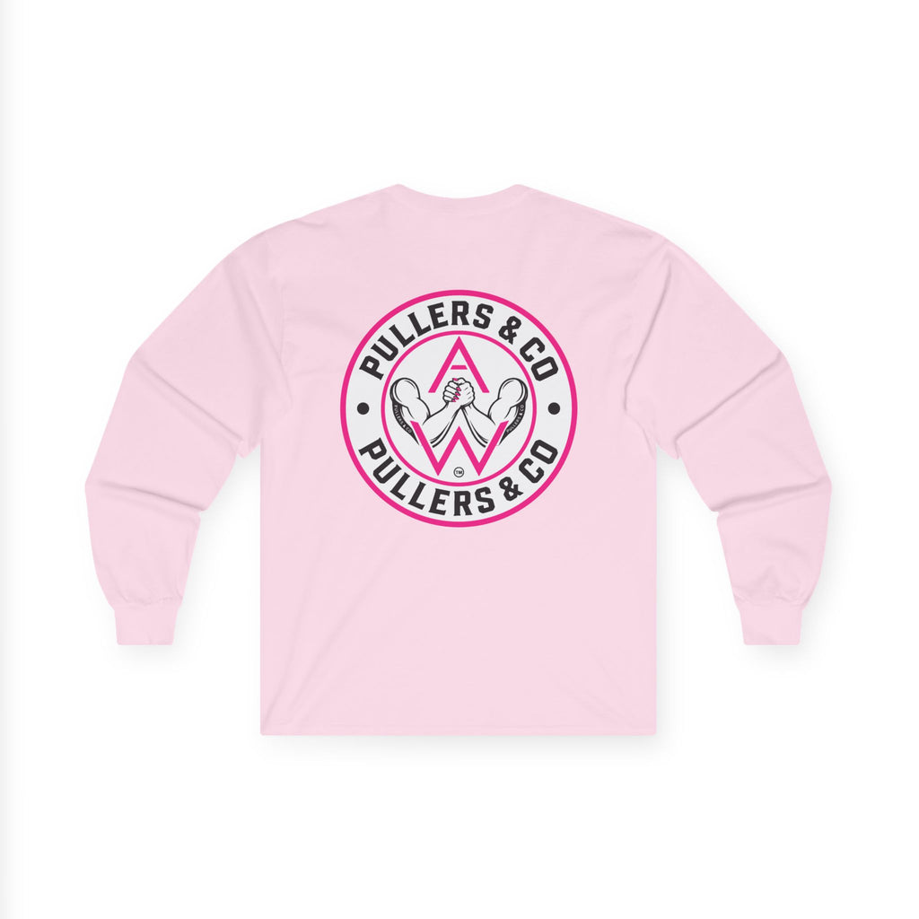 Breast Cancer Awareness Long Sleeve Tee — "Boooo-bies! Pulling for a Cure"