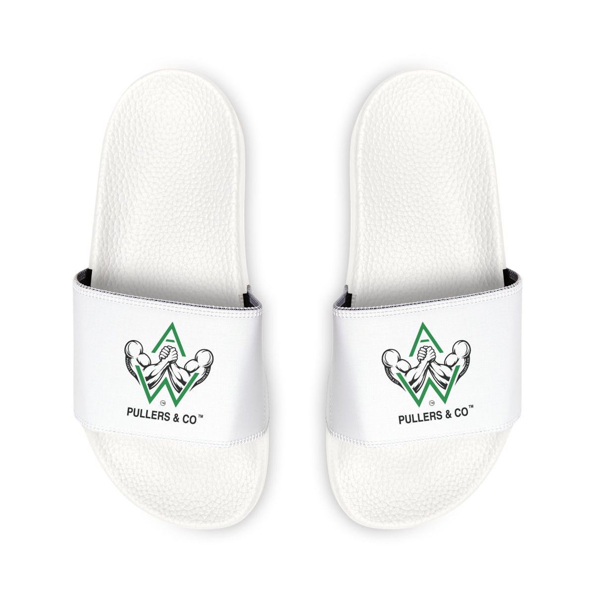 Men's Logo Slide Sandals — Pulllers & Co. Removable Strap Pool Slides
