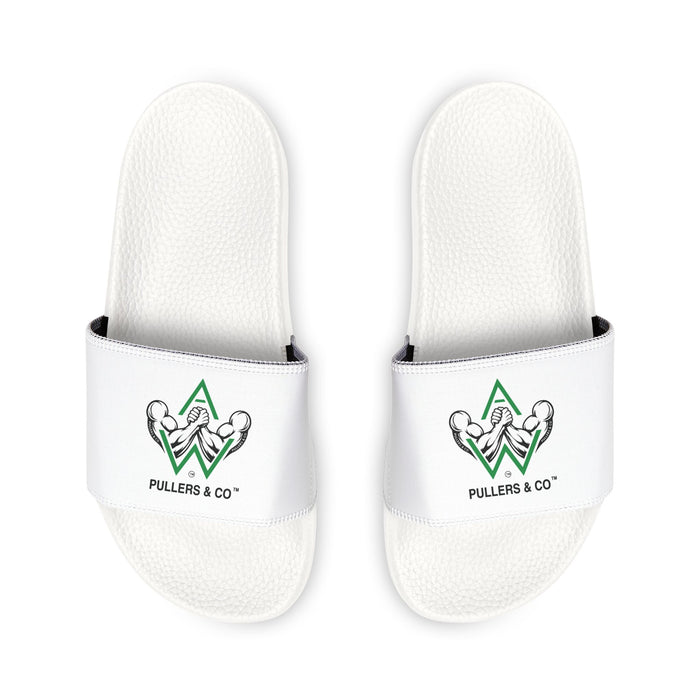 Men's Logo Slide Sandals — Pulllers & Co. Removable Strap Pool Slides