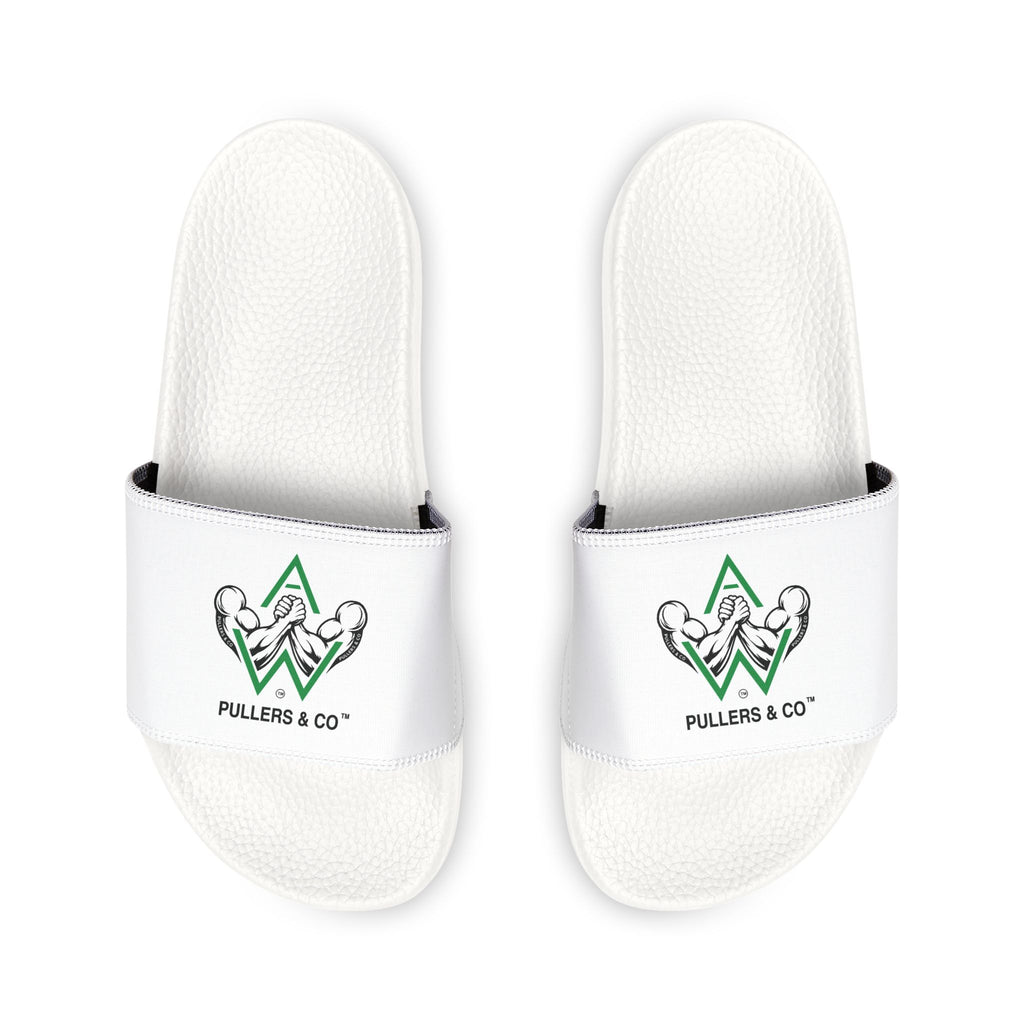 Men's Logo Slide Sandals — Pulllers & Co. Removable Strap Pool Slides