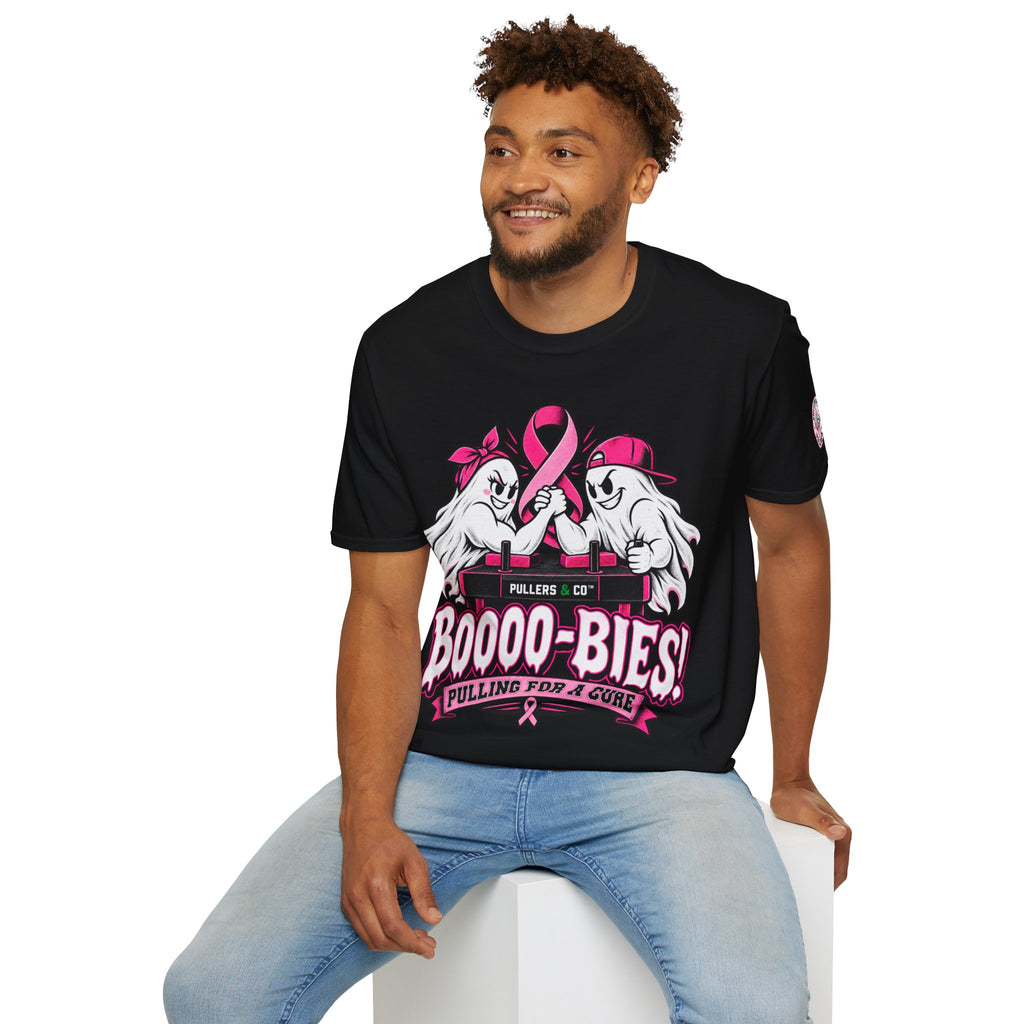 BOOOO-BIES! Pulling for a Cure T-Shirt Unisex | Pullers & Co. Breast Cancer Awareness Tee