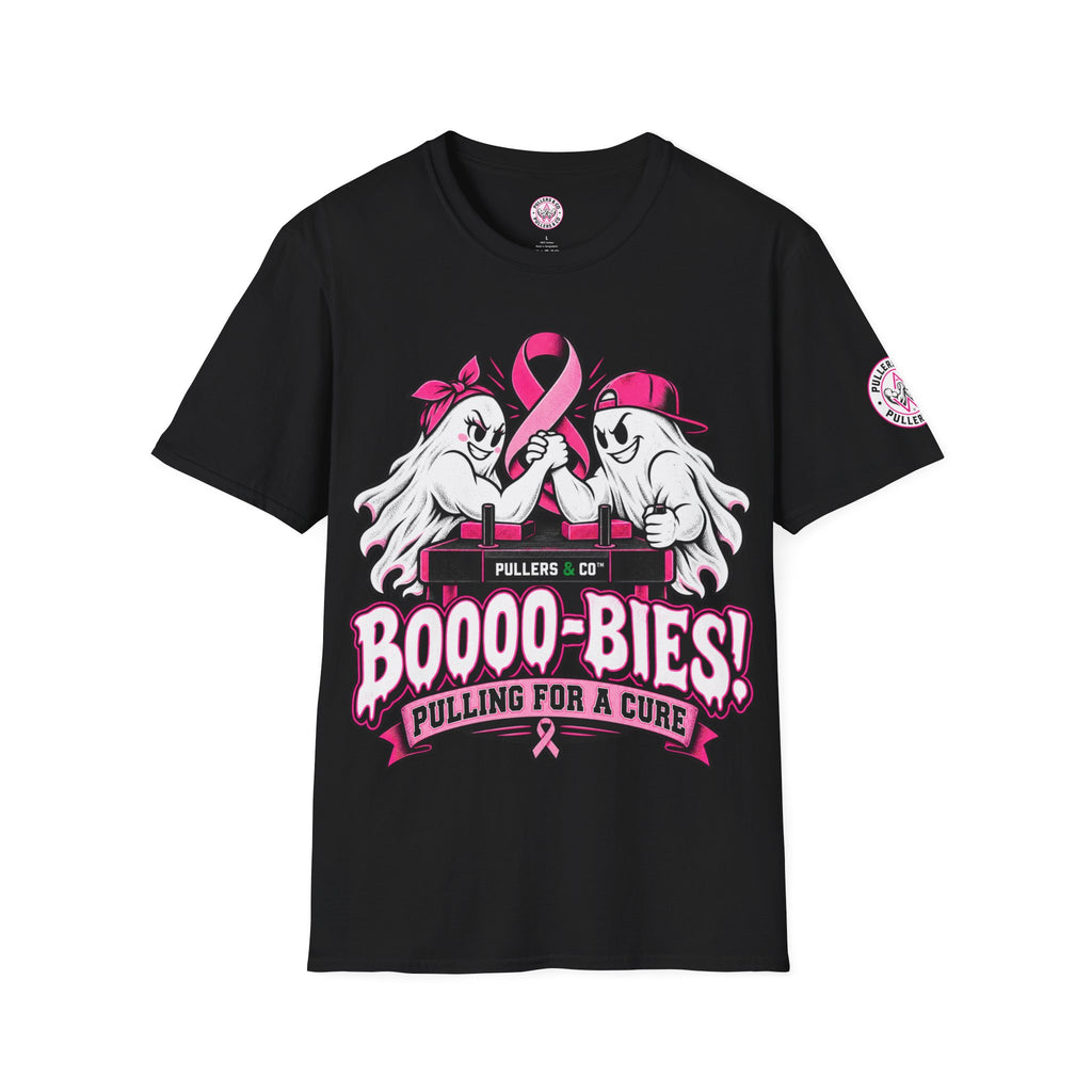 BOOOO-BIES! Pulling for a Cure T-Shirt Unisex | Pullers & Co. Breast Cancer Awareness Tee
