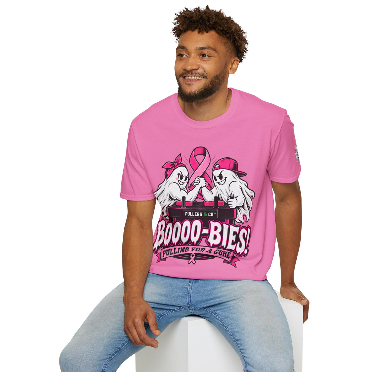 BOOOO-BIES! Pulling for a Cure T-Shirt Unisex | Pullers & Co. Breast Cancer Awareness Tee