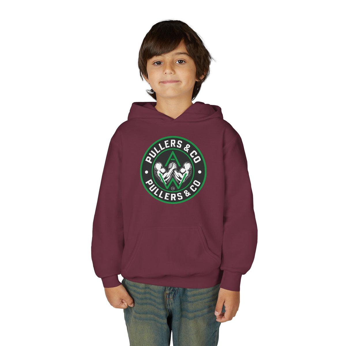 Youth Pullover Hoodie - Circular Logo - UNISEX | Pullers & Co.