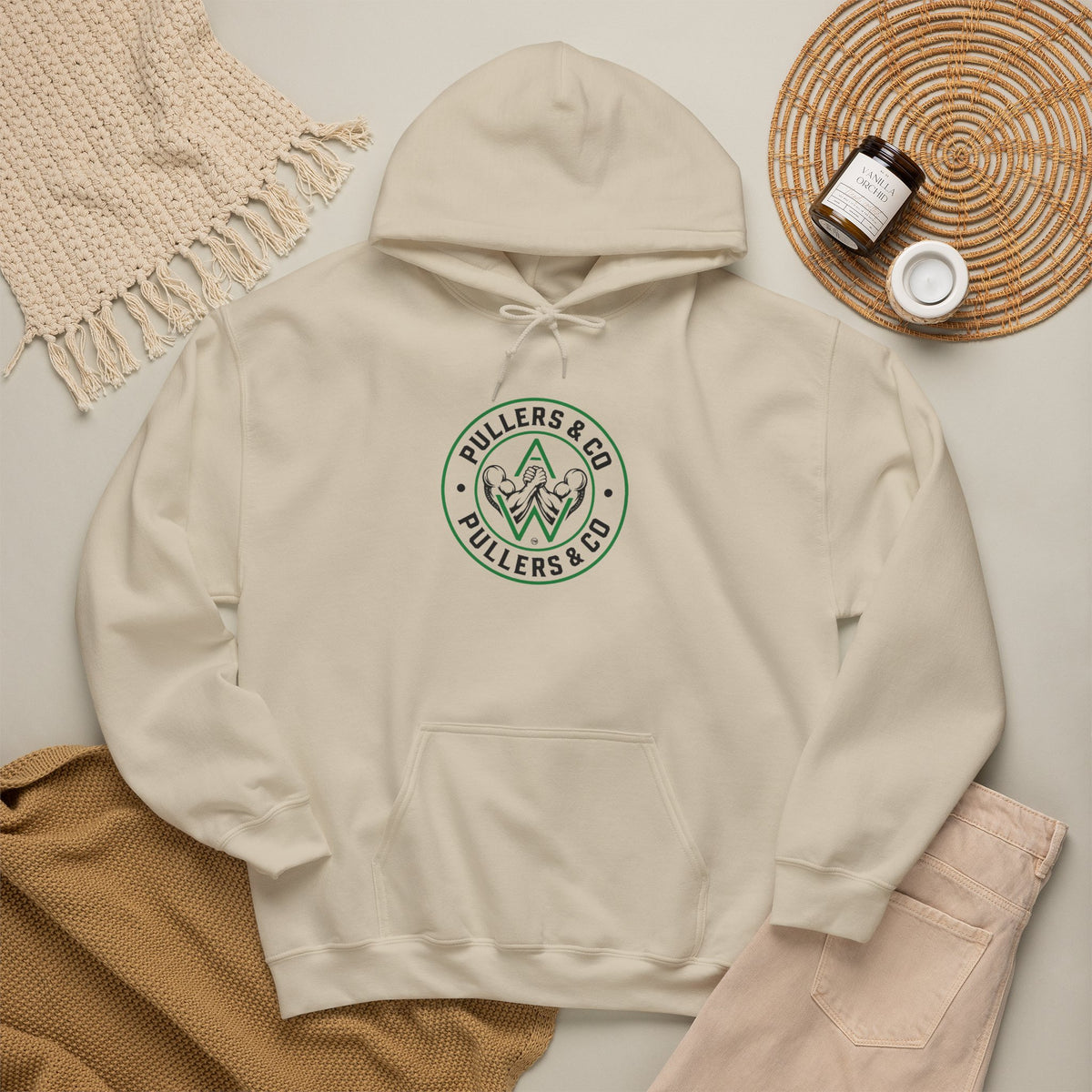 Men's Pullover Hoodie - Circular Logo - UNISEX | Pullers & Co.