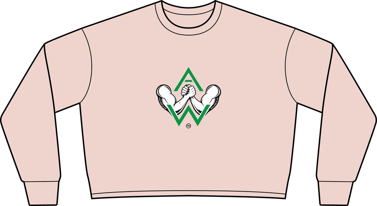 Women’s Arm-Wrestling Logo Cropped Crewneck | Pullers & Co.
