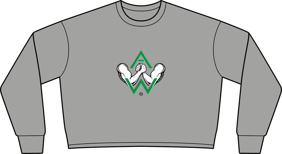 Women’s Arm-Wrestling Logo Cropped Crewneck | Pullers & Co.