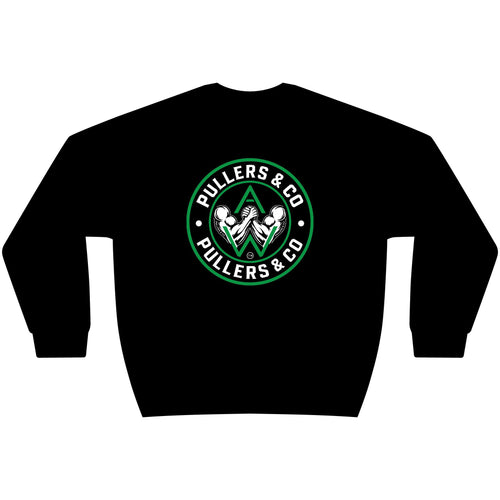 Arm Wrestling Crewneck Sweatshirt Unisex | Classic Arm Emblem & Circular Logo | Pullers & Co.