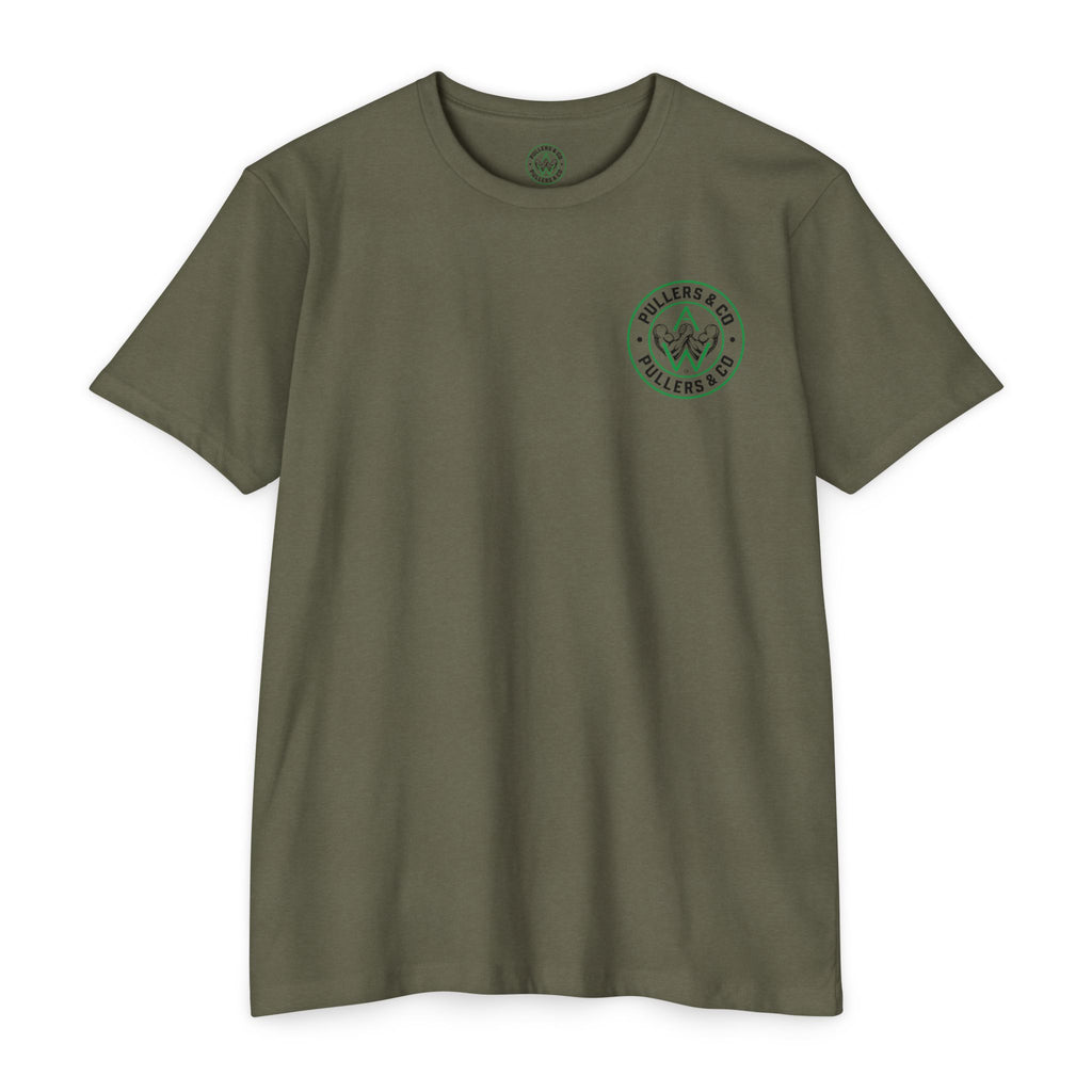 Men's Circular Logo & Classic Arm Emblem T-Shirt | Pullers & Co.