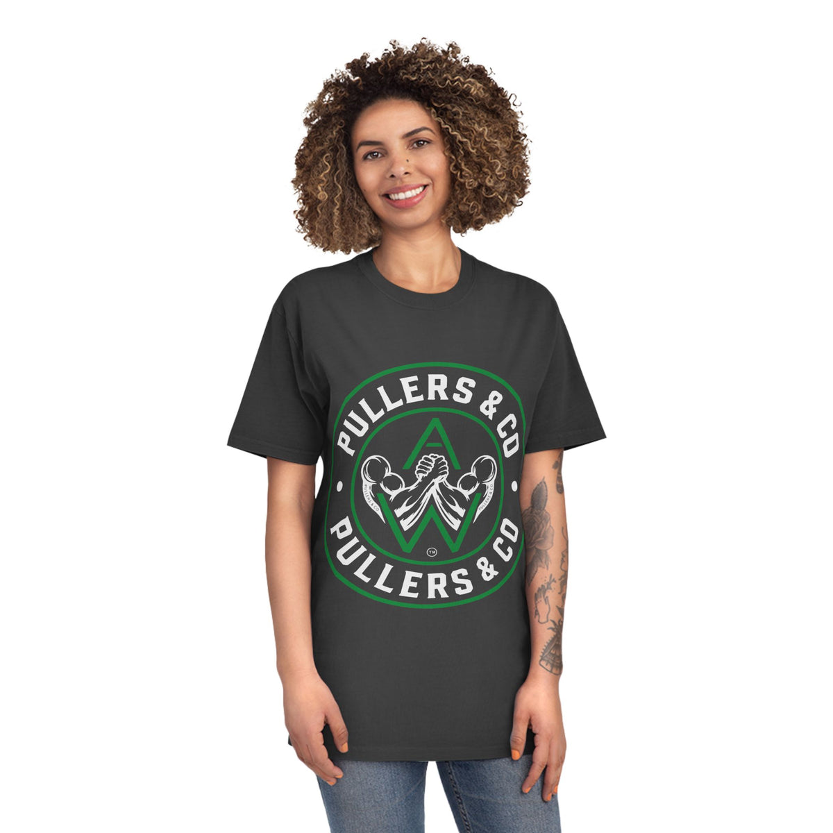 Women's Vintage-Wash Circular Logo T-Shirt UNISEX | Pullers & Co.