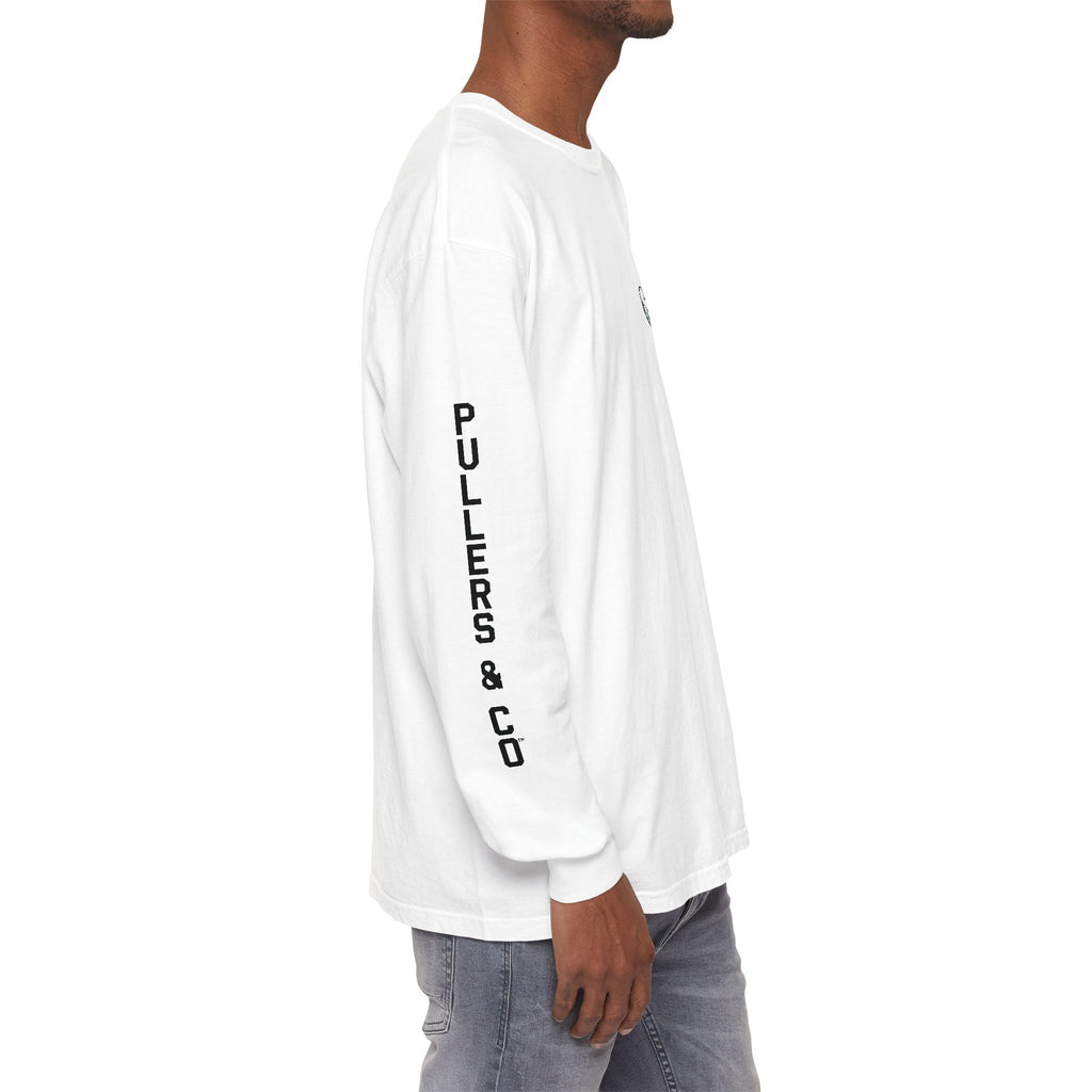 Arm Wrestling Long Sleeve T-Shirt, Unisex | Classic Arm Emblem & Circular Logo | Pullers & Co.
