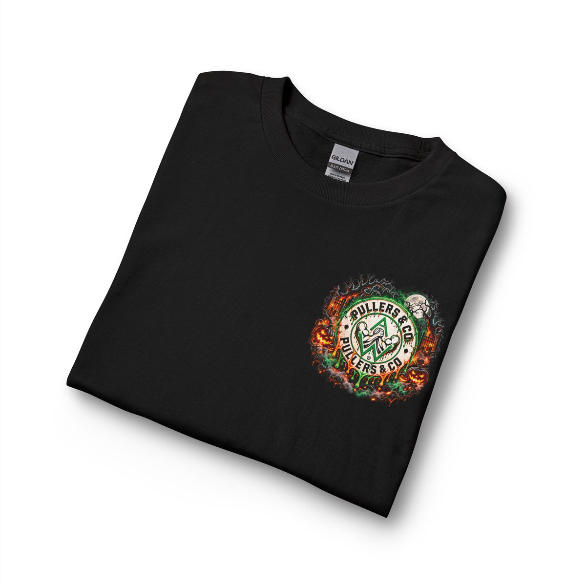 Halloween Arm Wrestling Unisex Long Sleeve Shirt | Pullers & Co. Haunted Emblem Tee