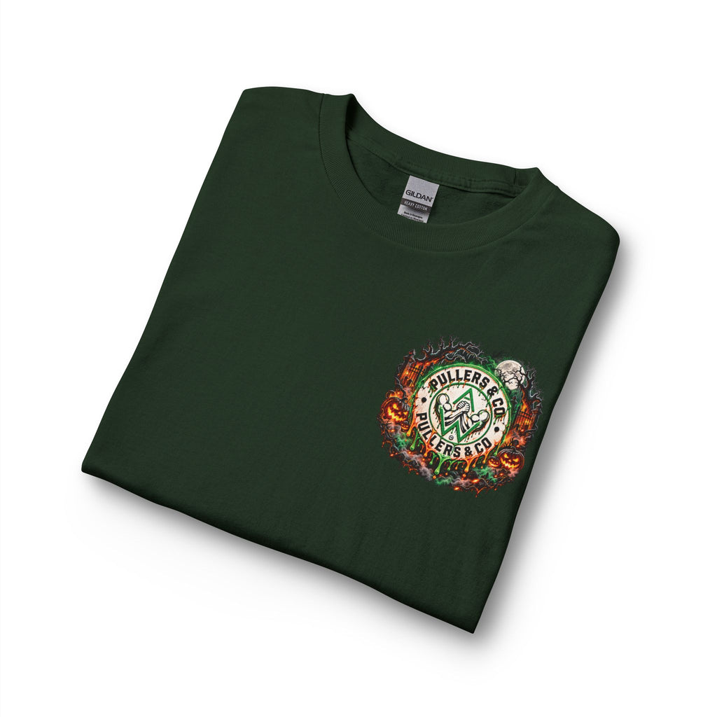 Halloween Arm Wrestling Unisex Long Sleeve Shirt | Pullers & Co. Haunted Emblem Tee