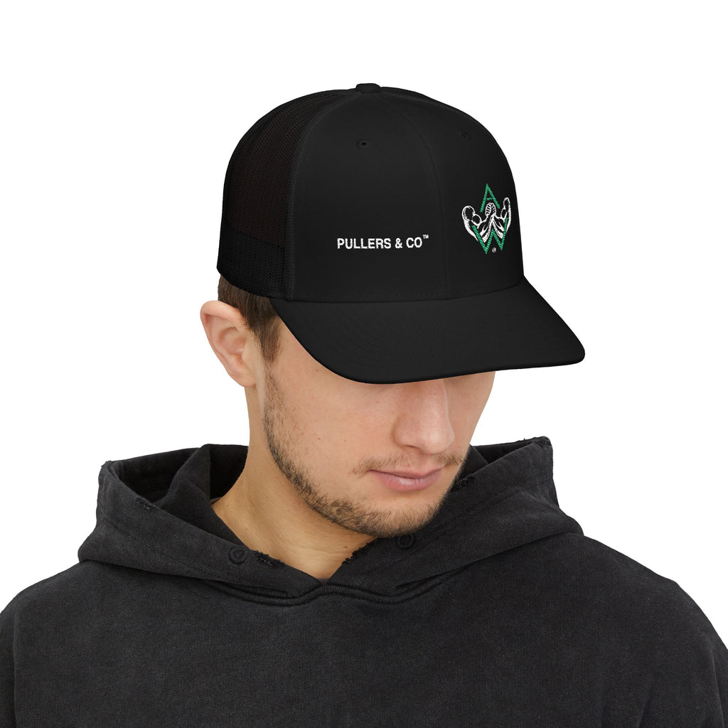 Embroidered Trucker Cap | Pullers & Co. Rope Logo Snapback